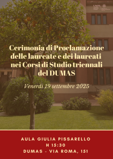 Cerimonia di proclamazione laureati triennali - 19 settembre 2025