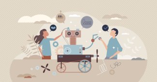 ragazzi costruiscono robot